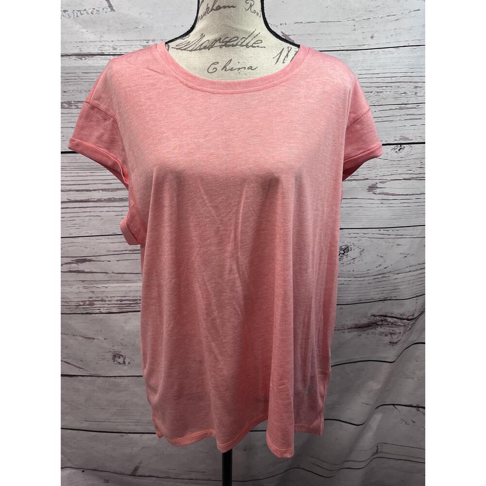 NWT‎ Icy Zone Pink Keyhole Back Tee Short Sleeve Casual T-Shirt Large